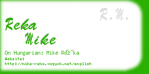 reka mike business card